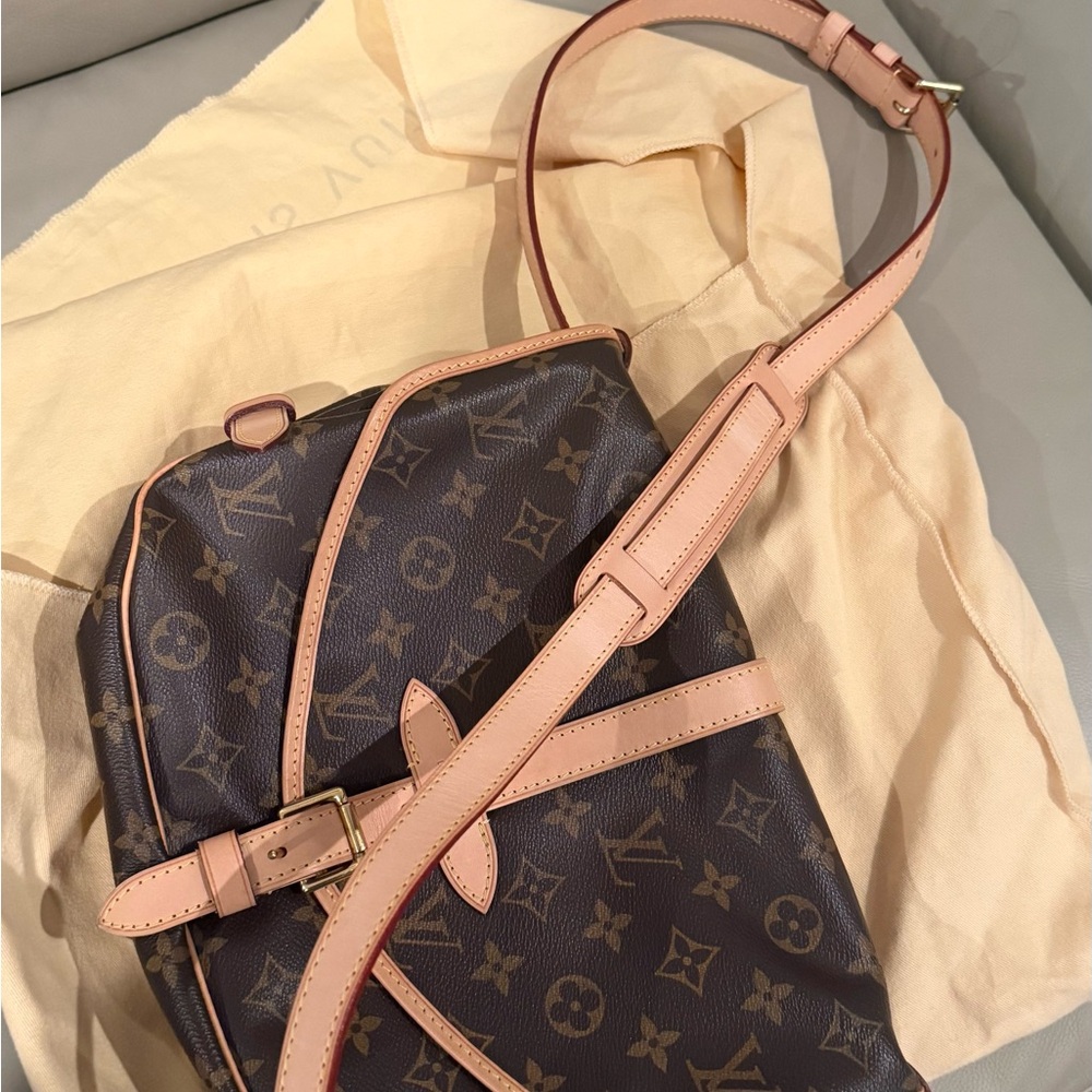 Louis Vuitton Brown and Pink Monogram Crossbody